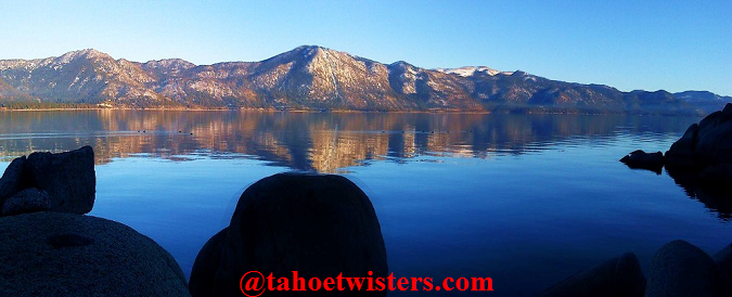 Panorama of Lake Tahoe with Clounds